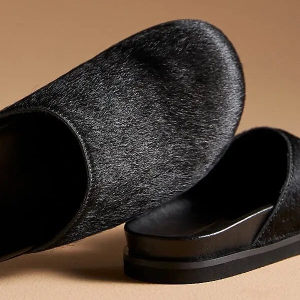 THORO 650 Mexican Calf Hair Men's Black Slip-On Shoes